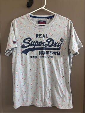 Superdry Men’s Grey Graphic Logo Tee